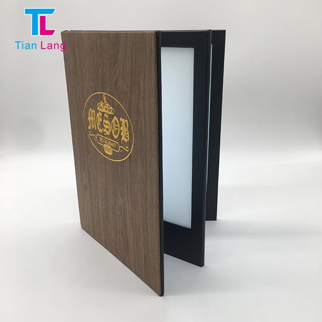 Oem Acrylic Restaurant Menu Display Table A4 A3 Menu Stand With Led Light