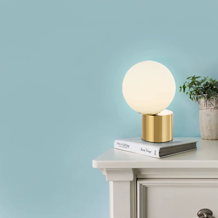 milky white glass ball table lamp bedroom bedside desk atmosphere table lamp