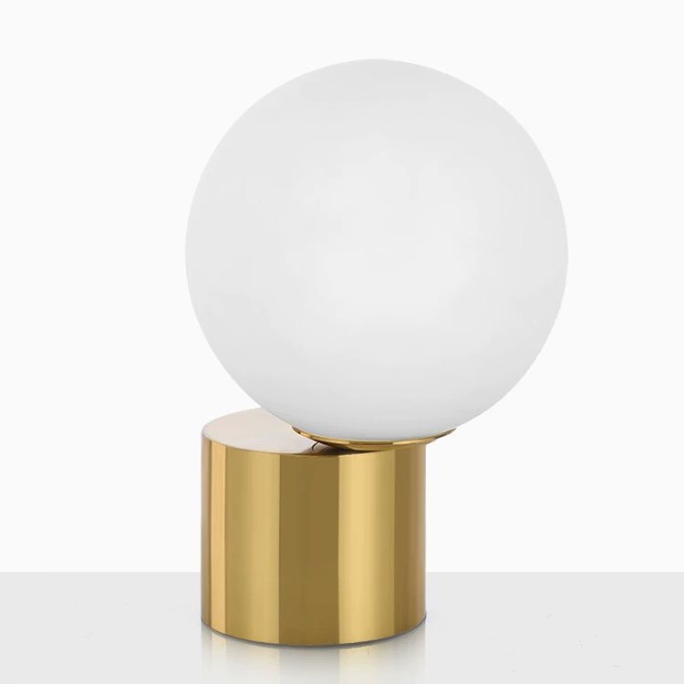 milky white glass ball table lamp bedroom bedside desk atmosphere table lamp
