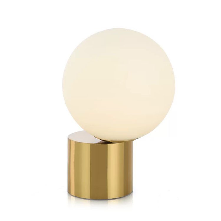 milky white glass ball table lamp bedroom bedside desk atmosphere table lamp