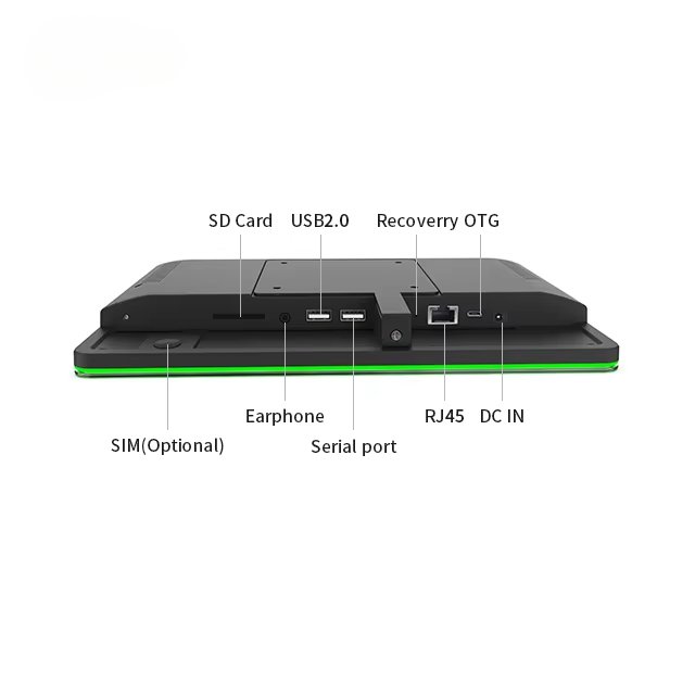 Professional Wall mount touch screen POE power Surrounding LED Light Bar Booking System Meeting room Android tablets