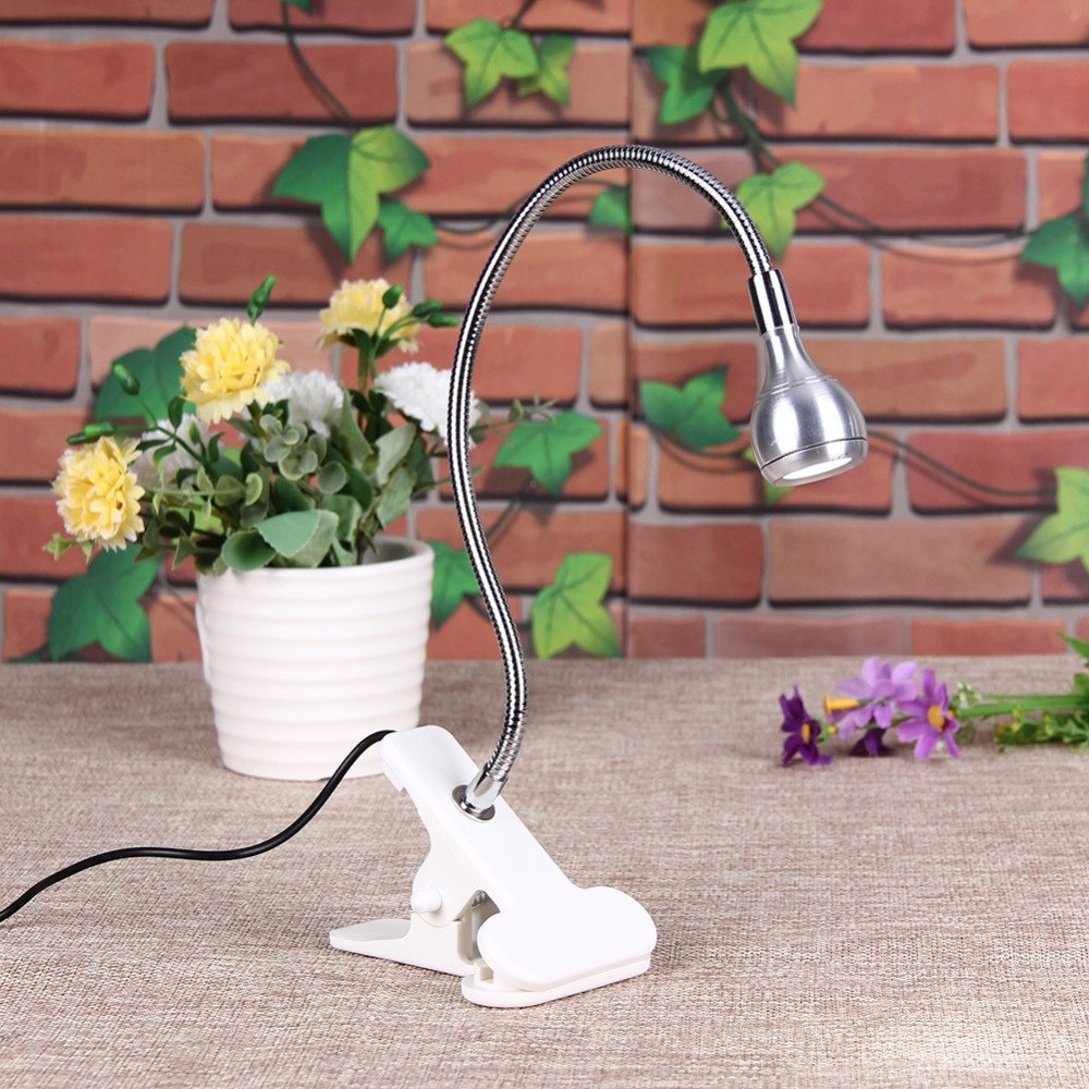 USB LED Lamp With Clip 1W Flexible LED Reading Book Lamp Switch White Warm White Desk Lamp For Bedroom Living Room Lights