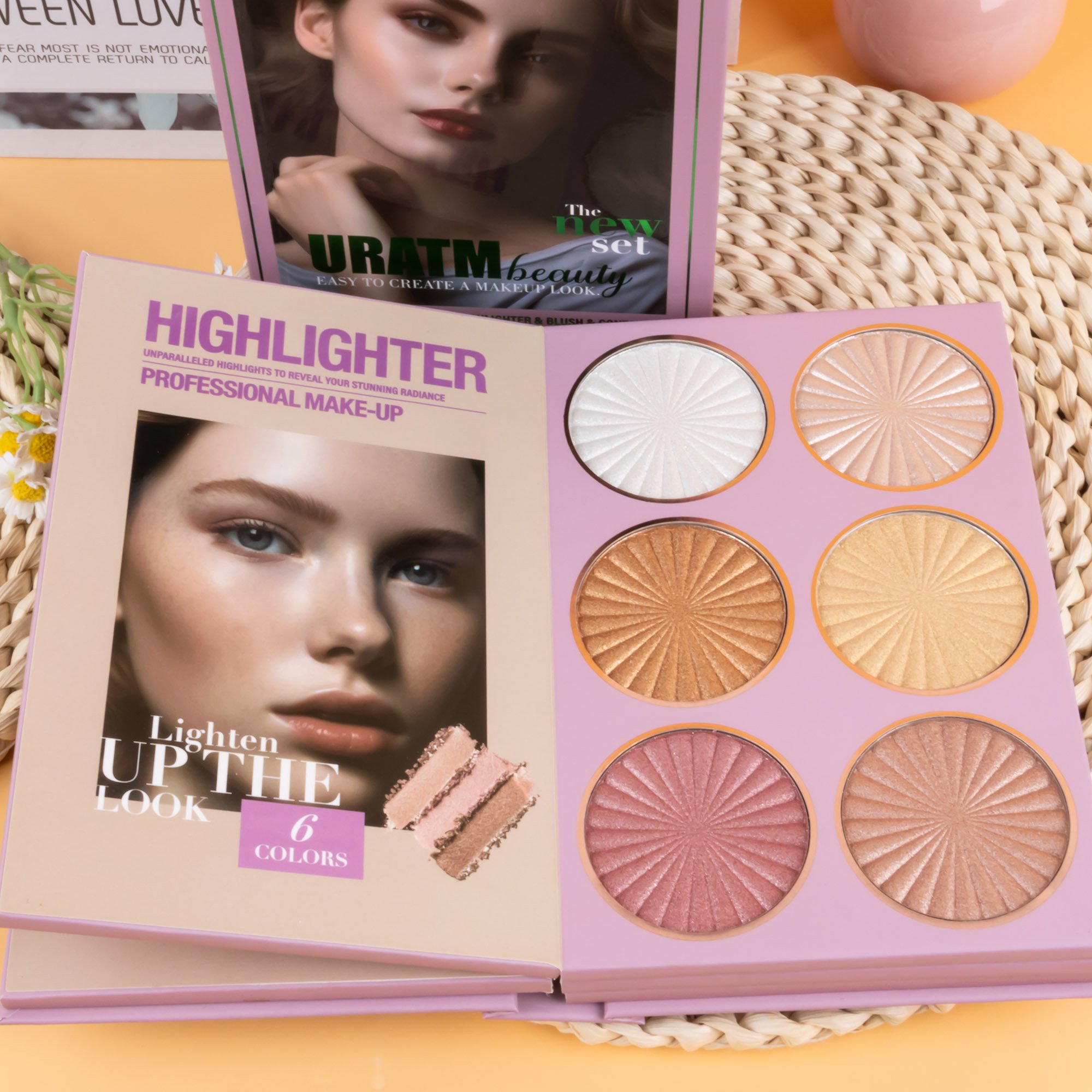 5-Layer Book-Style Foldable Makeup Palette Set | Portable & Long-Lasting Contour Blush Highlight Eyeshadow Lipstick