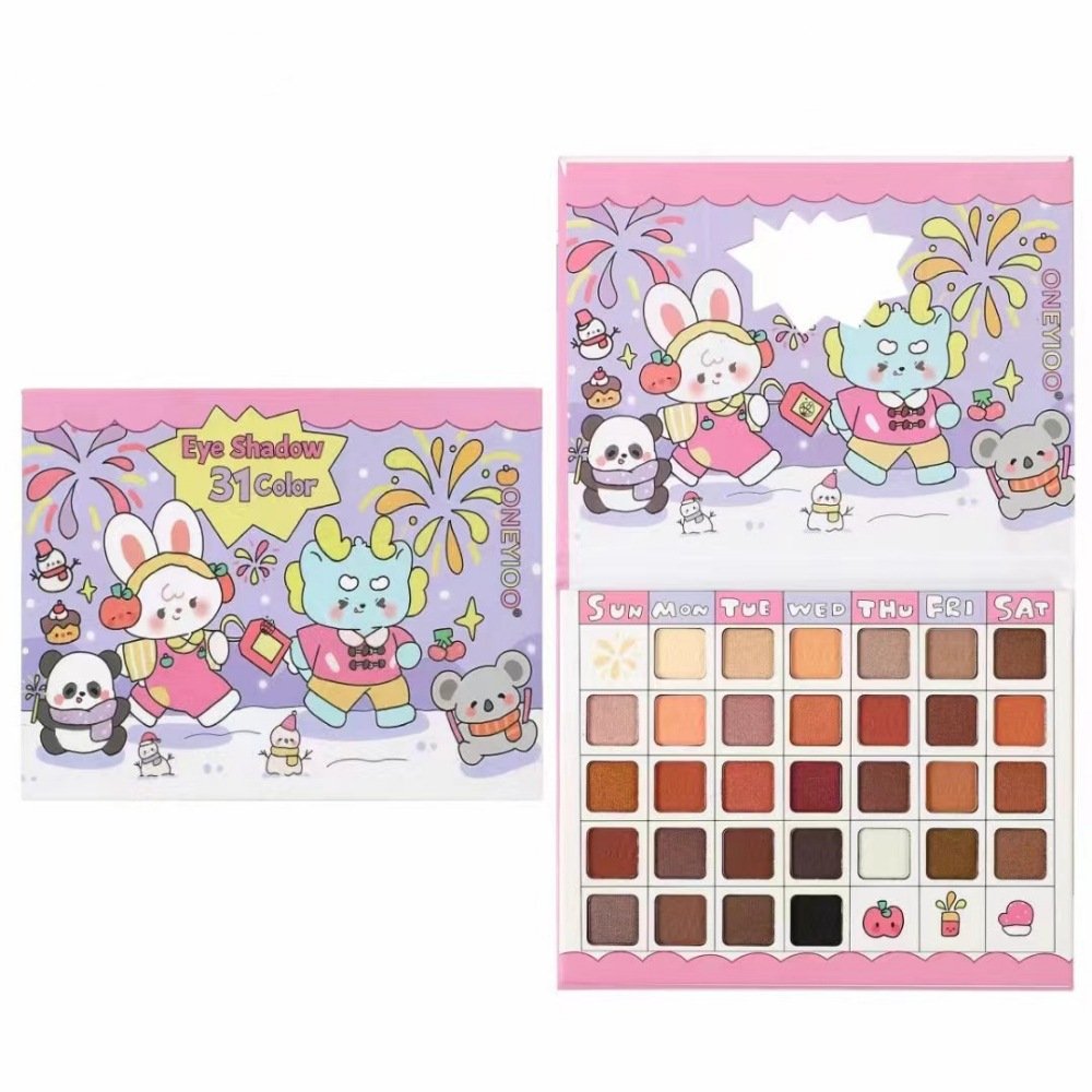 Wholesale cute eyeshadow palette book Vegan glitter High pigment maquillaje multichrome Custom Eyeshadow primer Makeup set