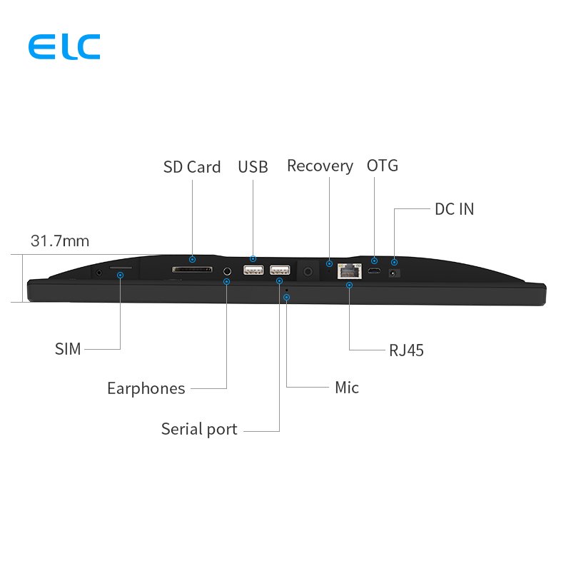 WA1342T Wall Mount Android Tablet 13.3 inch LCD touch screen POE power LED Light Bar Booking System Meeting Room Tablet PC