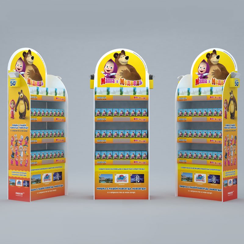 Printing Design PVC Display Stand Shelves for Supermarket