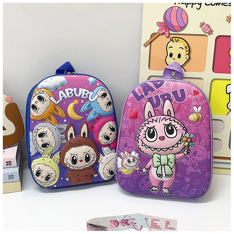 Bubble Matt labubu Students 3D hard shell schoolbag new boys and girls cute book bag ultra light cartoon backpack