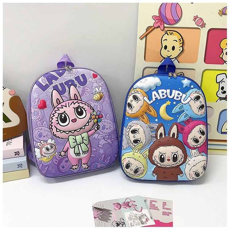 Bubble Matt labubu Students 3D hard shell schoolbag new boys and girls cute book bag ultra light cartoon backpack