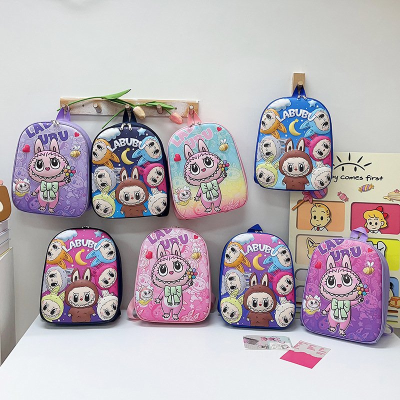 Bubble Matt labubu Students 3D hard shell schoolbag new boys and girls cute book bag ultra light cartoon backpack
