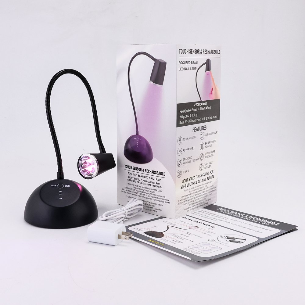 Professional Rechargeable Mini UV LED Nail Lamp Portable Desktop and Cordless Flexible Design with Focused Beam for Salon Use