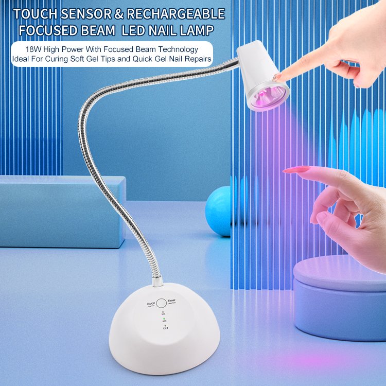 Professional Rechargeable Mini UV LED Nail Lamp Portable Desktop and Cordless Flexible Design with Focused Beam for Salon Use