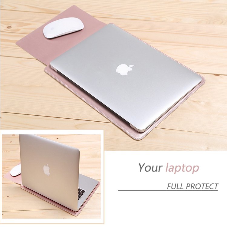 2021 Hot Selling Custom Slim Leather Laptop Case for Macbook Air and Other Computers for Document Storage