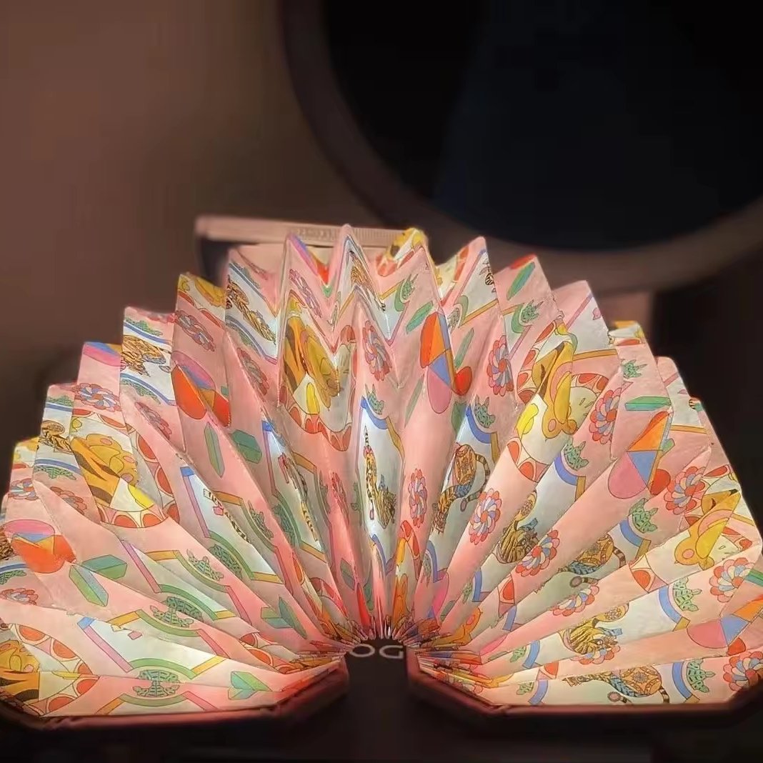 Premium Genuine printing Accordion Book Lamp for Luxury IP Brand Gifts