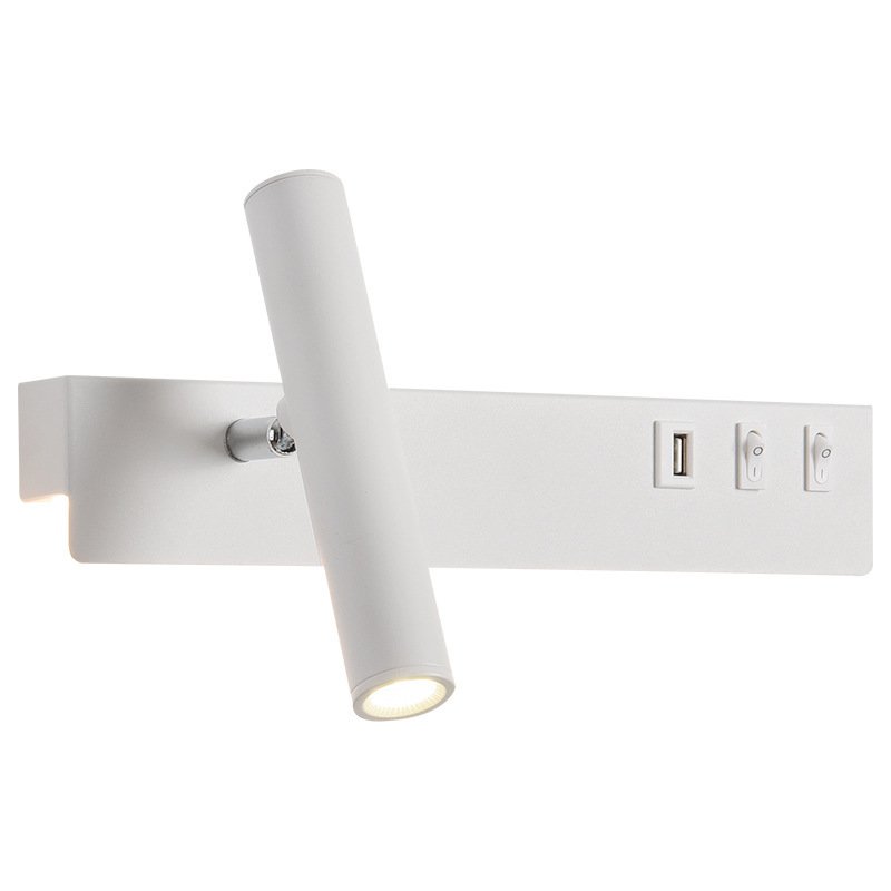 Modern Bed Led Reading Book Light Aluminum Frosted Flexible Hotel Room Bedroom Bedside Wall Lamp China Supplier