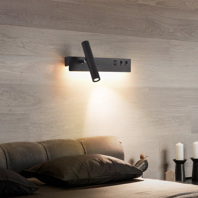 Modern Bed Led Reading Book Light Aluminum Frosted Flexible Hotel Room Bedroom Bedside Wall Lamp China Supplier
