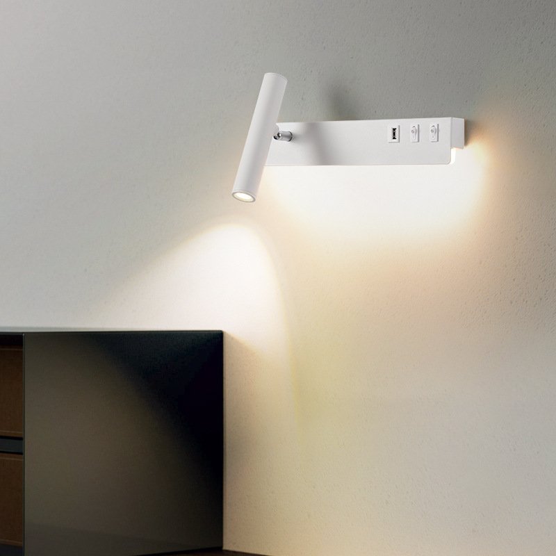 Modern Bed Led Reading Book Light Aluminum Frosted Flexible Hotel Room Bedroom Bedside Wall Lamp China Supplier