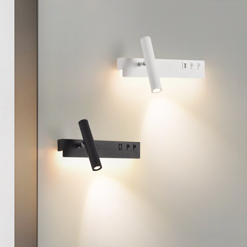 Modern Bed Led Reading Book Light Aluminum Frosted Flexible Hotel Room Bedroom Bedside Wall Lamp China Supplier