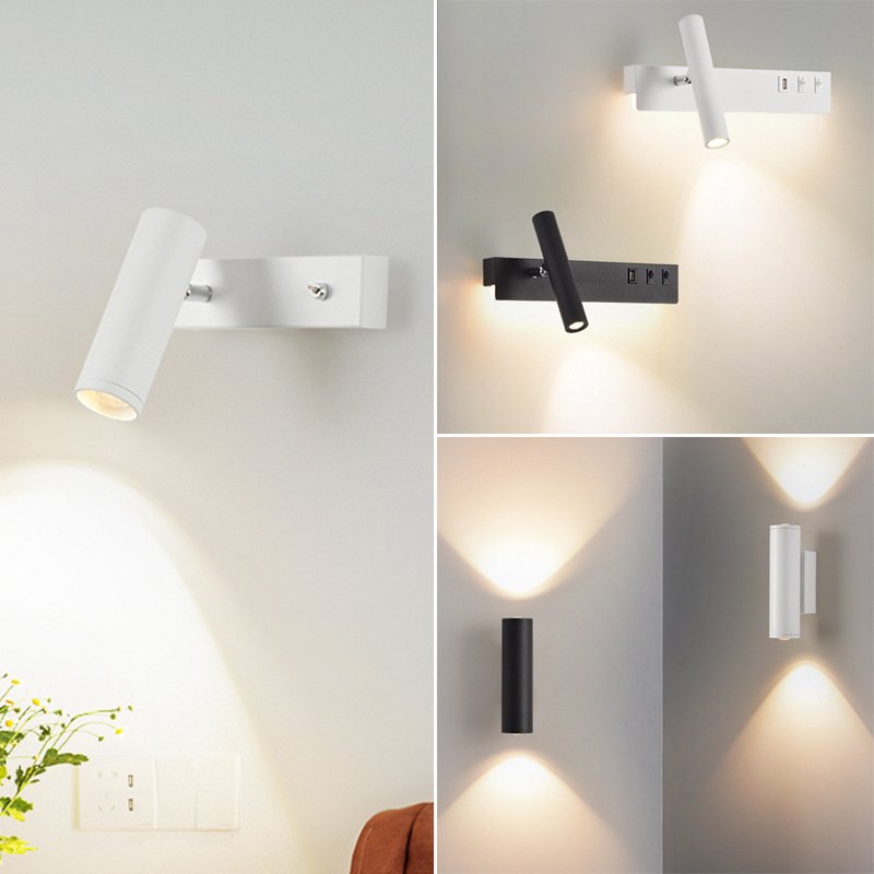 Modern Bed Led Reading Book Light Aluminum Frosted Flexible Hotel Room Bedroom Bedside Wall Lamp China Supplier