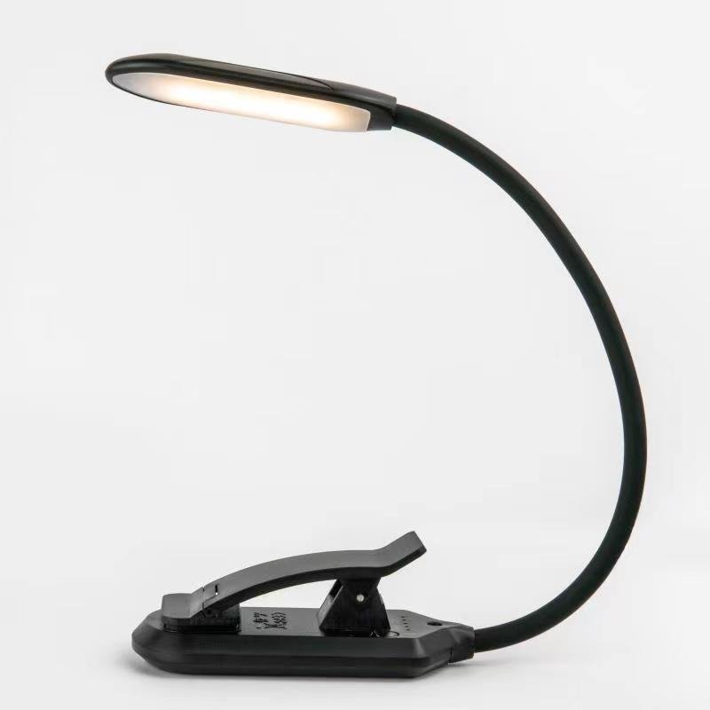 Rechargeable LED Book Light Portable Clip On Reading Table Lamp Night Light with Clamp for Kids Gooseneck Eye Protection