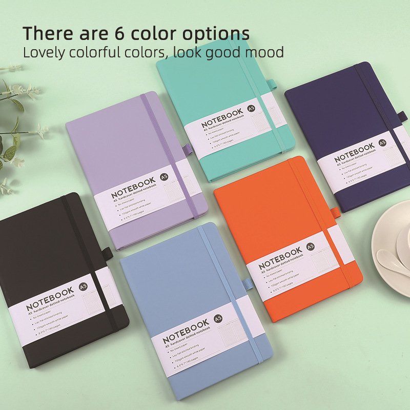 X906-1 High Quality Business Office Lined Personalized Printed Note Book PU Leather Custom Logo A5 Hardcover Journal Notebook