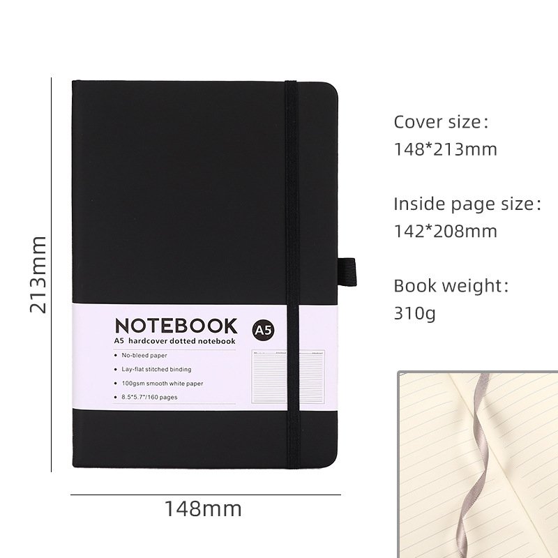 X906-1 High Quality Business Office Lined Personalized Printed Note Book PU Leather Custom Logo A5 Hardcover Journal Notebook