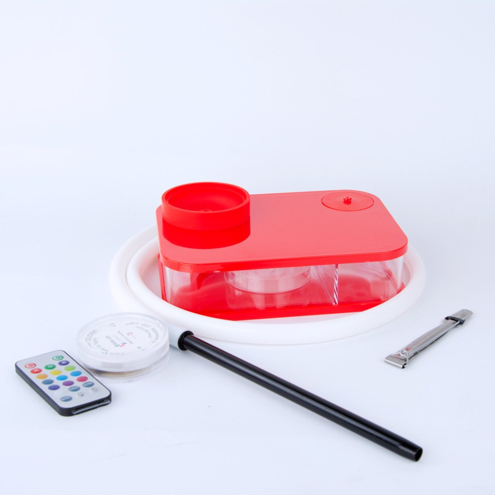 Arabic Premium Hookah Led Light Small Book Pot Set Acrylic High End Water Portable Shisha Hookah Wholesale