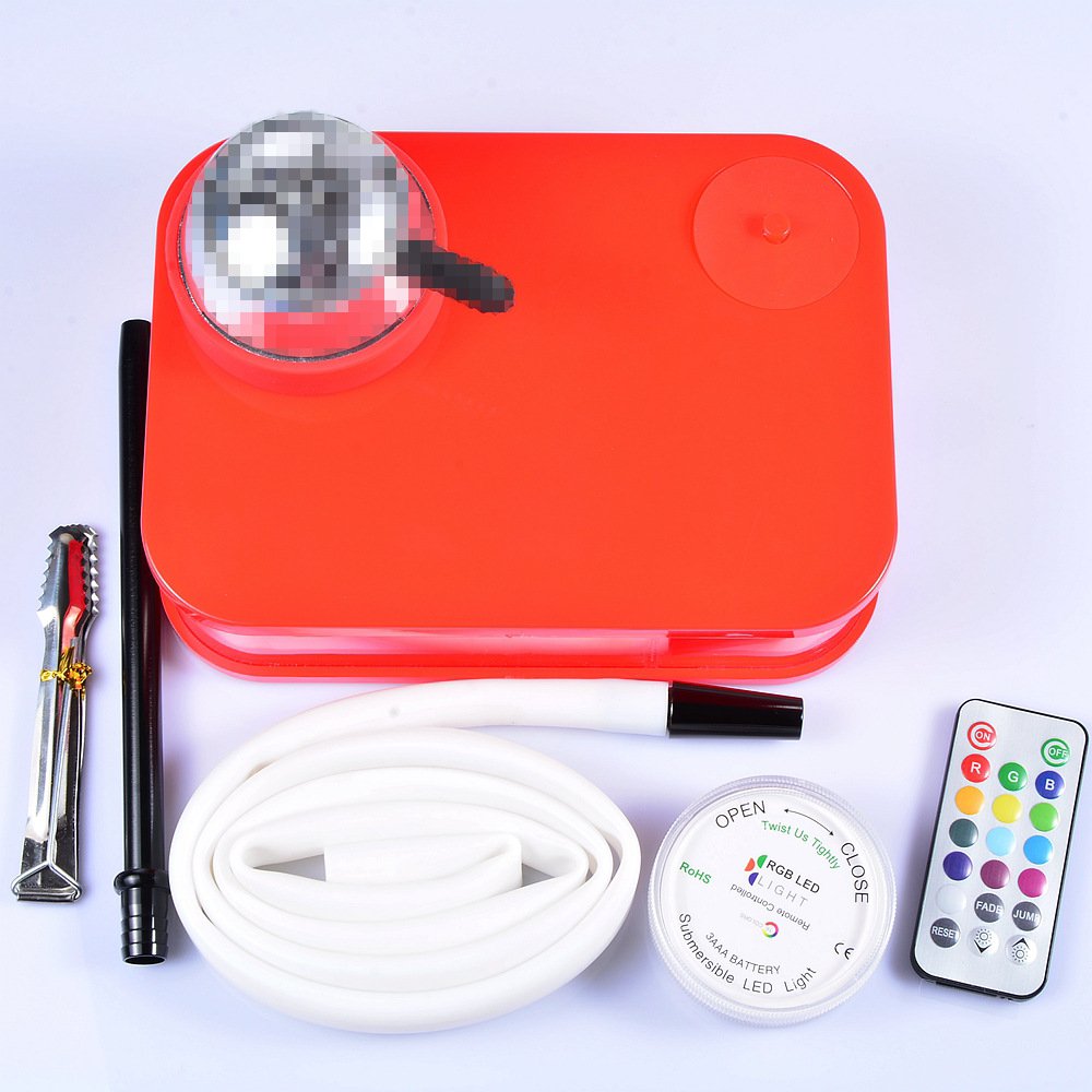 Arabic Premium Hookah Led Light Small Book Pot Set Acrylic High End Water Portable Shisha Hookah Wholesale