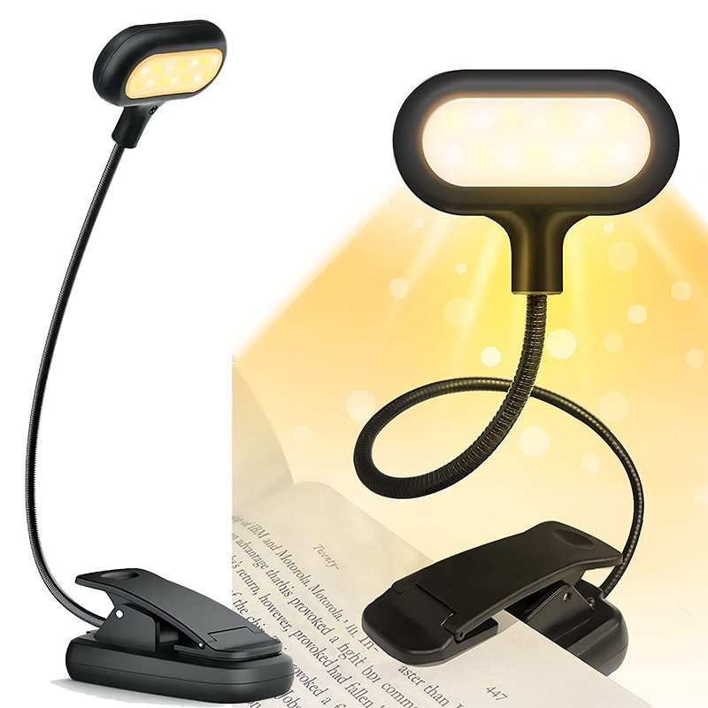 LOHAS Children Kids Clip On Book Reading Lamp Dimmable Led USB Rechargeable Read Light Book LED For Reading