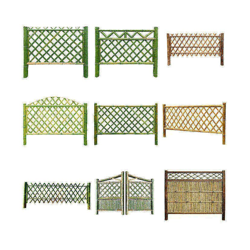 Natural Green Pole Edging for Small Garden Panel Door Tricks Short Bamboo Fence