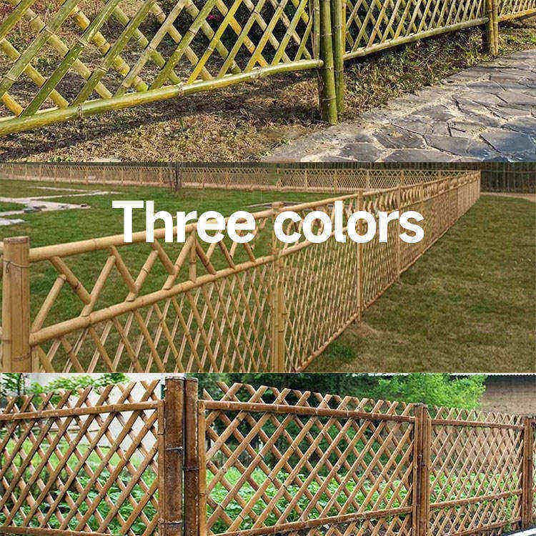 Natural Green Pole Edging for Small Garden Panel Door Tricks Short Bamboo Fence