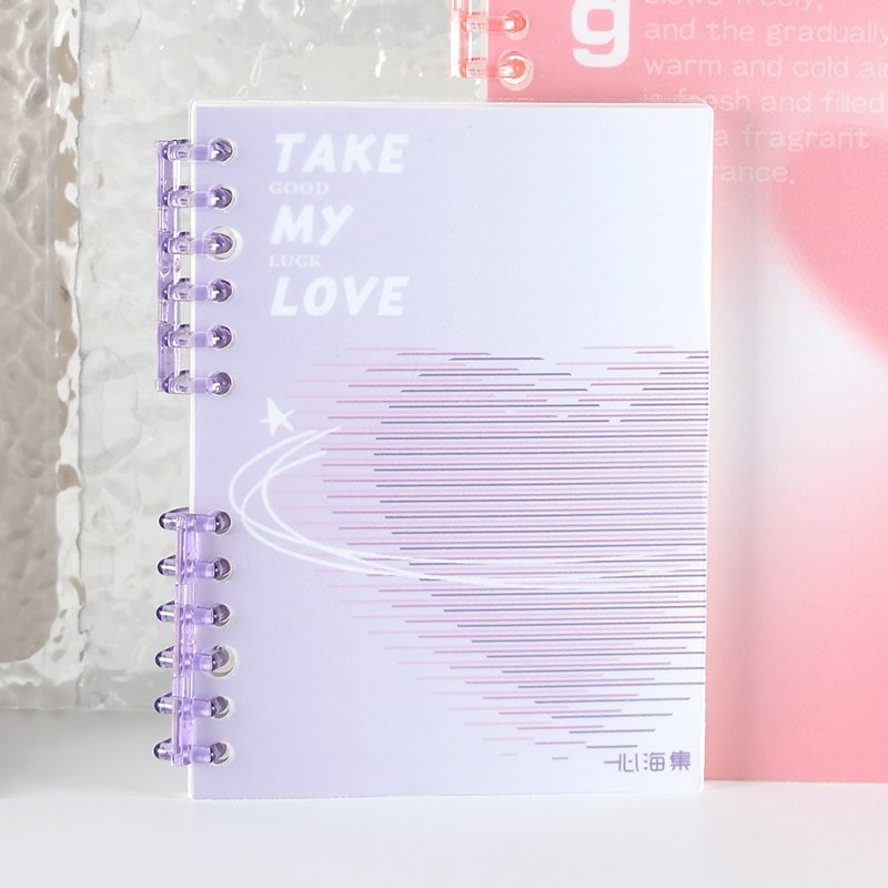 Minimalist Gradient 6-Rings Loose-Leaf A6 Notebook Heart Series For School Organizer with Hot Sales Style