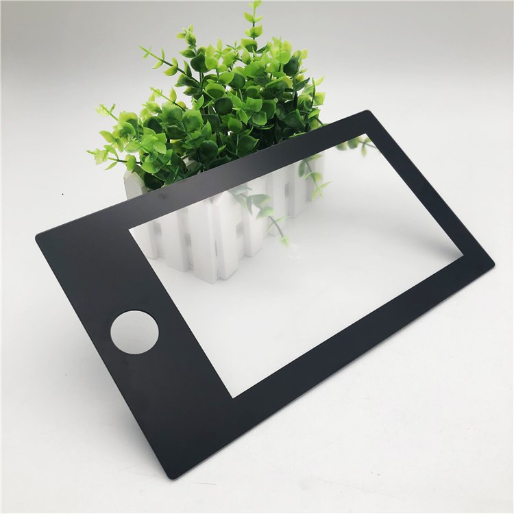 Factory custom 0.5mm 1mm 2mm 3mm flat screen toughened glass LCD TV display window touch screen cover