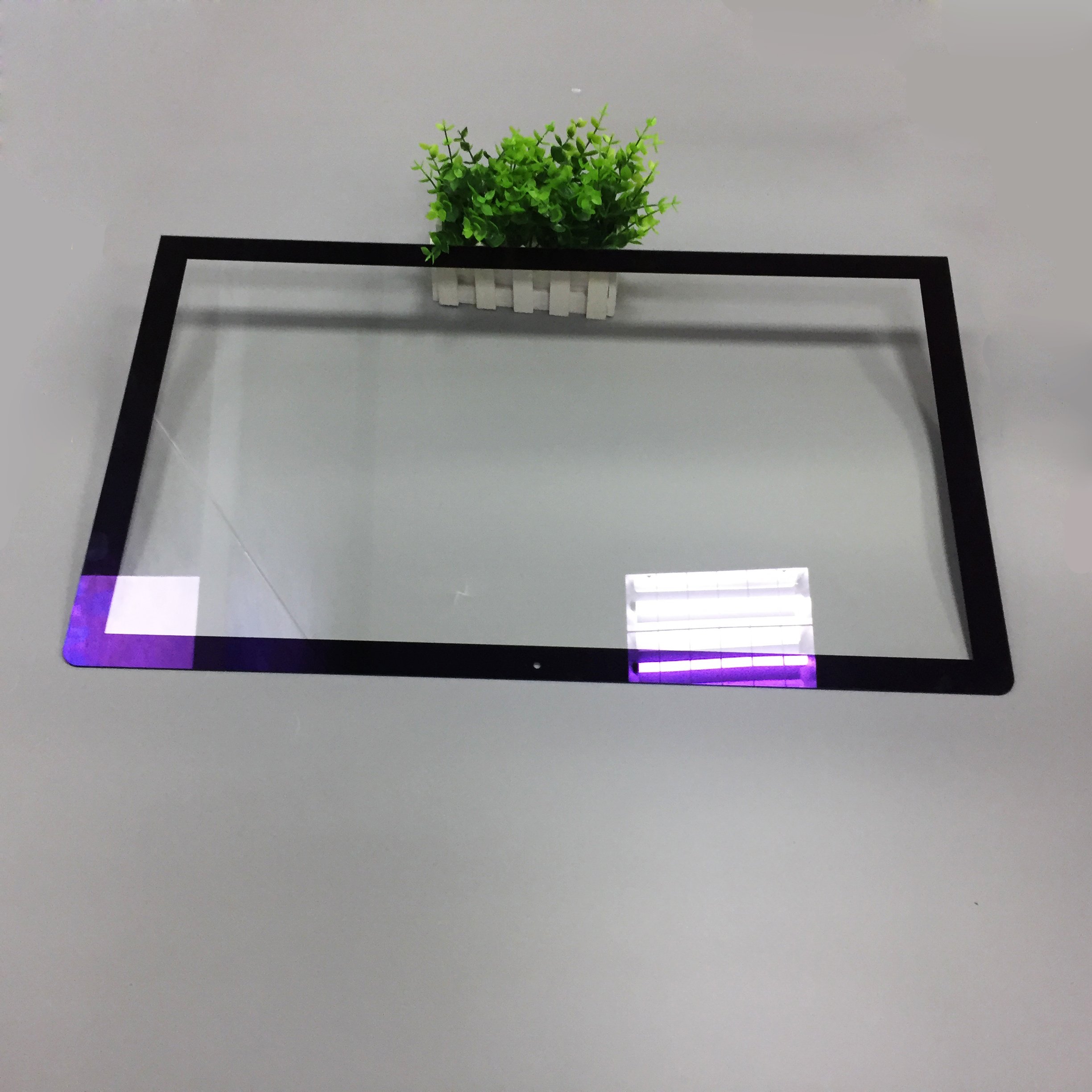 Factory custom 0.5mm 1mm 2mm 3mm flat screen toughened glass LCD TV display window touch screen cover