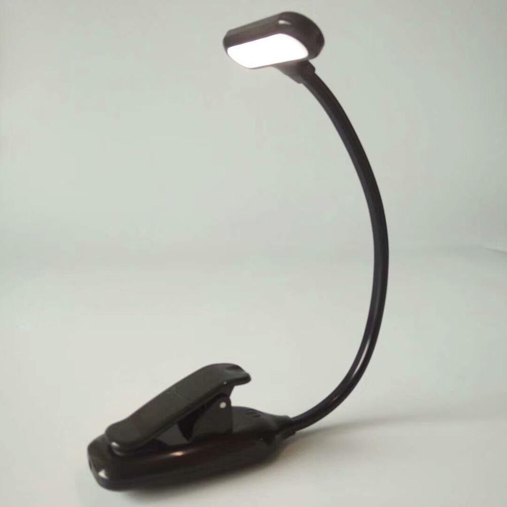 Hot sale black new type of mini 9 LED Gooseneck USB rechargeable book light