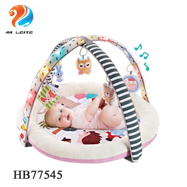 High Quality Fitness Frame Soft Blanket Educational Toys Play Mats Gym With Cloth Book and Stuffed Toys can Make Sound Light
