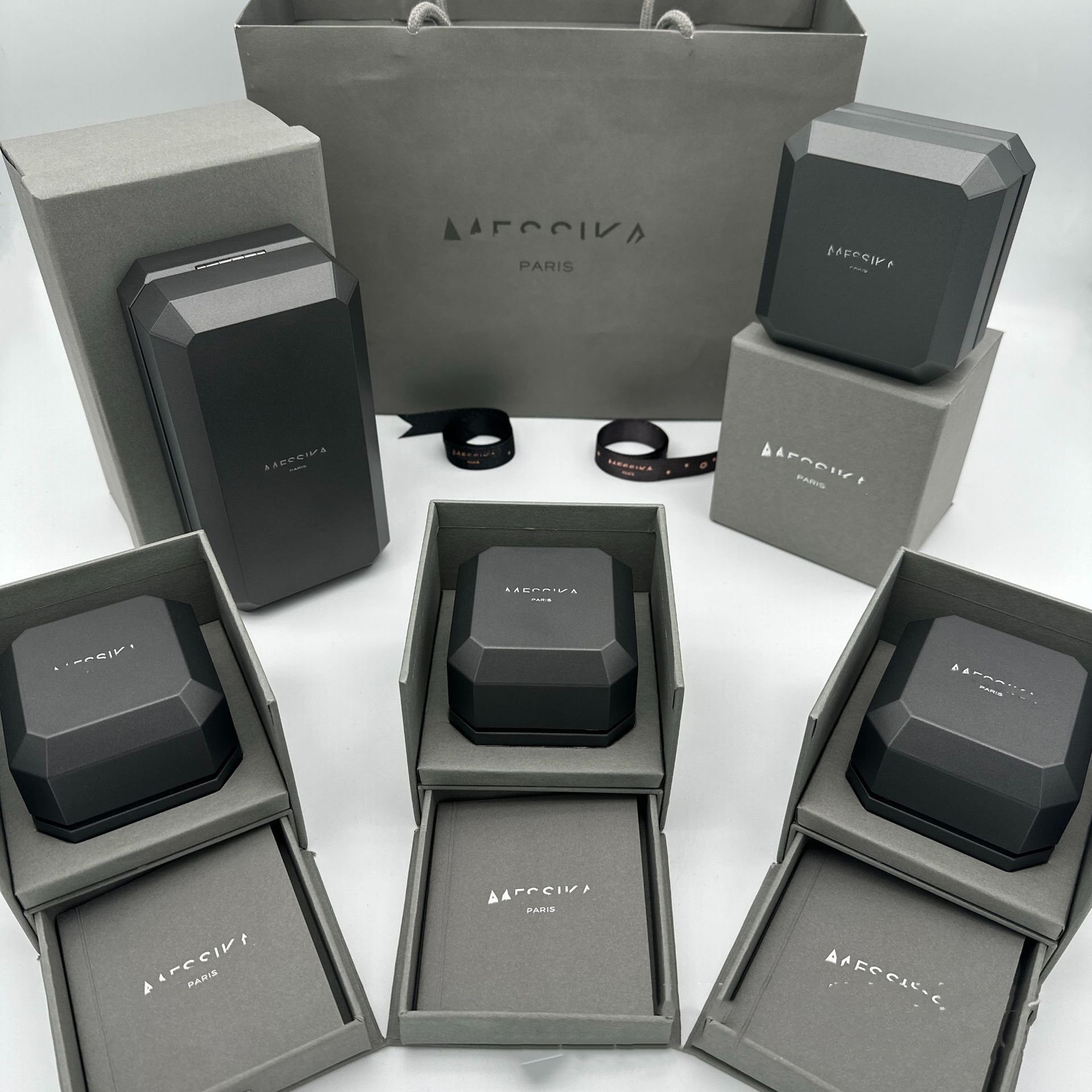 Miasska Luxury Designer Jewelry Box with Lights 1:1 With Picture Book Tote Bag Necklace box Bracelet box Earring box