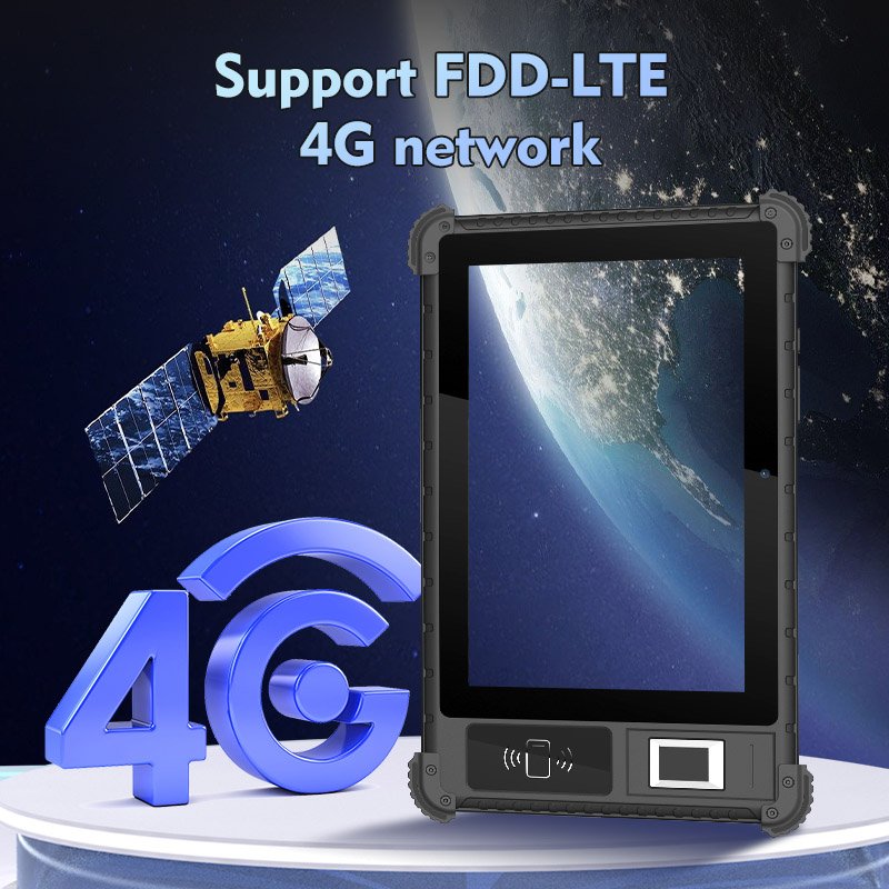 UTAB R817 8 Inch Android IP65 Waterproof 4G Industrial Rugged Front NFC Android Tablet