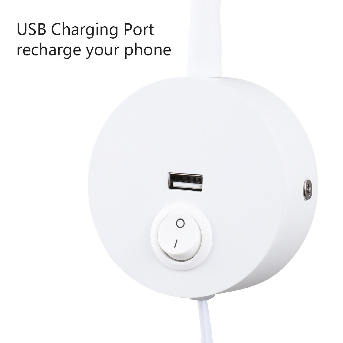 New Wall led lamp with EU/US/UK plug 3W White Flexible Gooseneck bedroom bedside reading lights book light for reading in bed