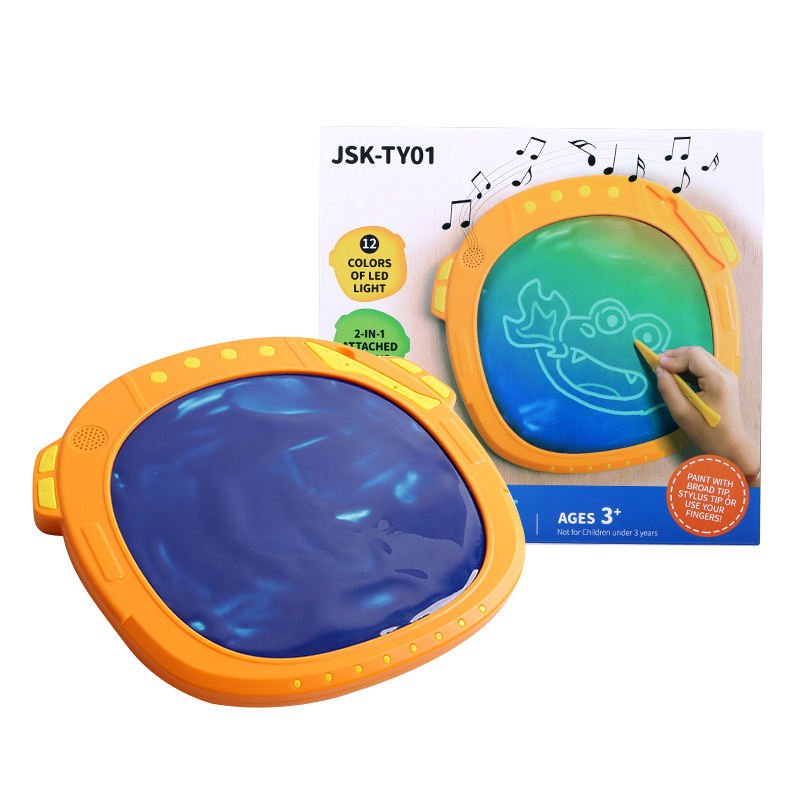 Unisex Children's Painting Toy Set Rgb Luminous Graffiti Drawing Pad Adjustable Music Artist Drawing Board