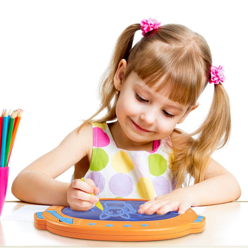 Unisex Children's Painting Toy Set Rgb Luminous Graffiti Drawing Pad Adjustable Music Artist Drawing Board