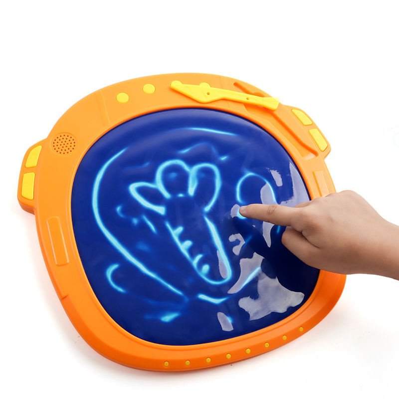Unisex Children's Painting Toy Set Rgb Luminous Graffiti Drawing Pad Adjustable Music Artist Drawing Board