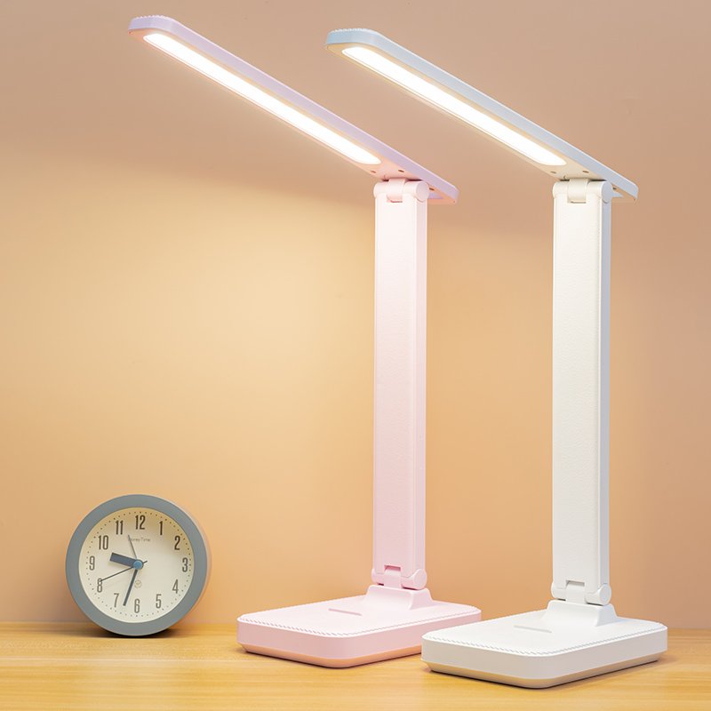 Foldable led rechargeable desk lamp dimmable touch table lamp eye protection