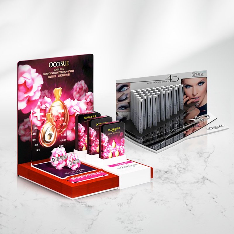 Customized Modern Style Cosmetic Display Rack Acrylic Durable Display Rack