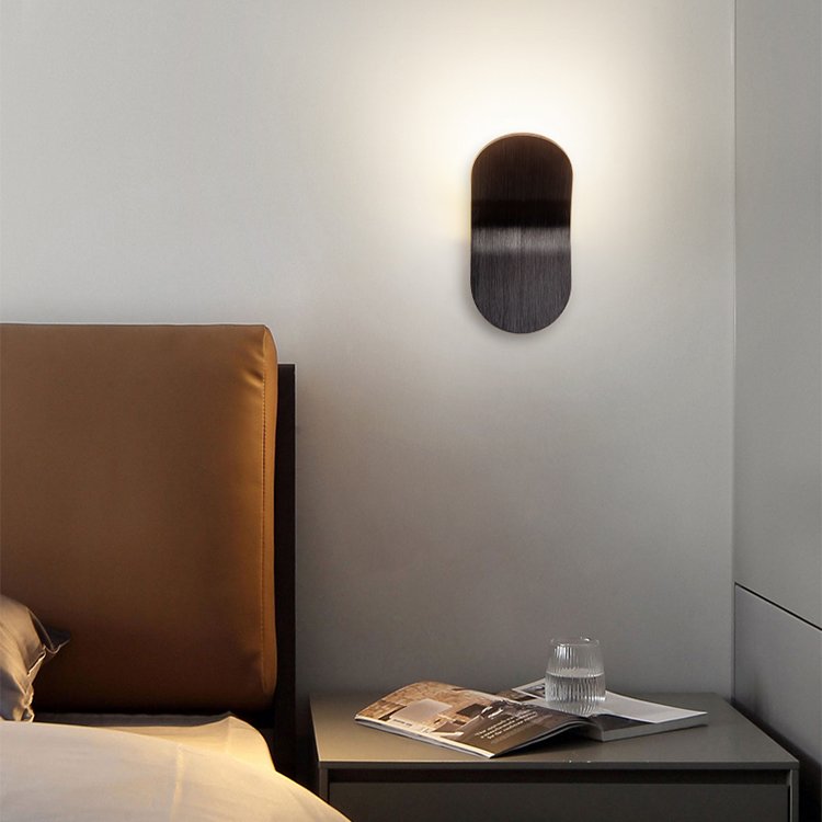 Wall lamp bedroom bed modern atmosphere hotel villa living room simple creative brushed brass