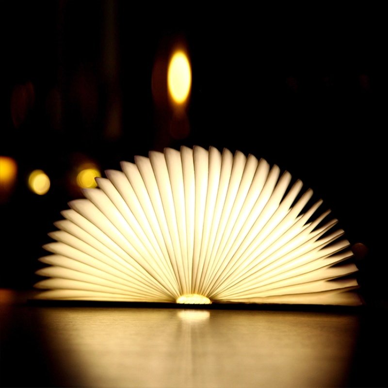 new product 2022 popular top selling Creative wooden book lamp can customize logo lighting and remote control