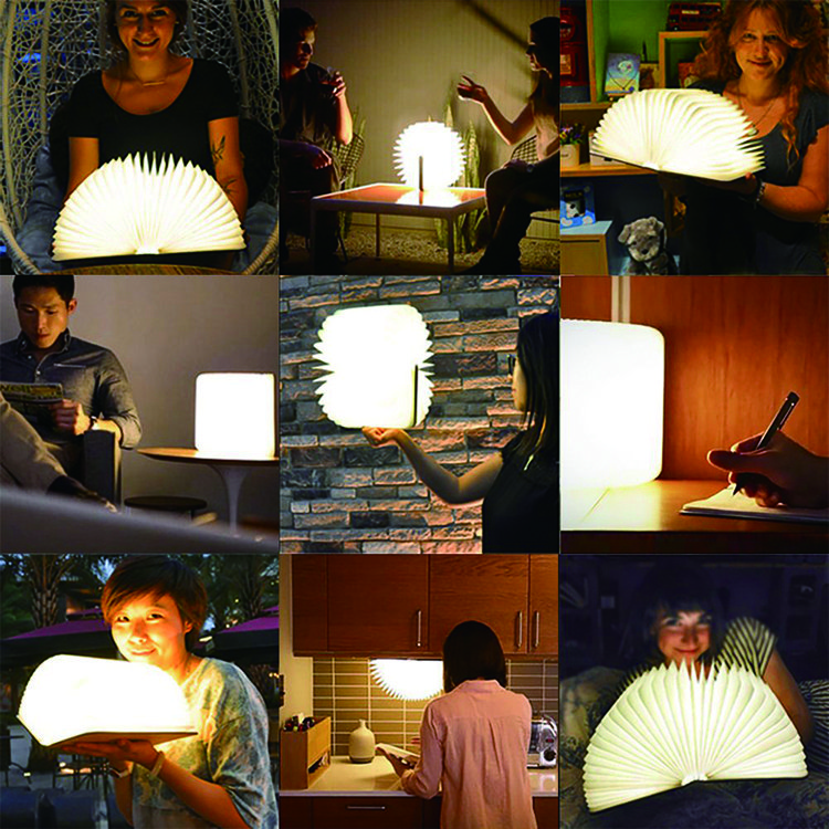 new product 2022 popular top selling Creative wooden book lamp can customize logo lighting and remote control