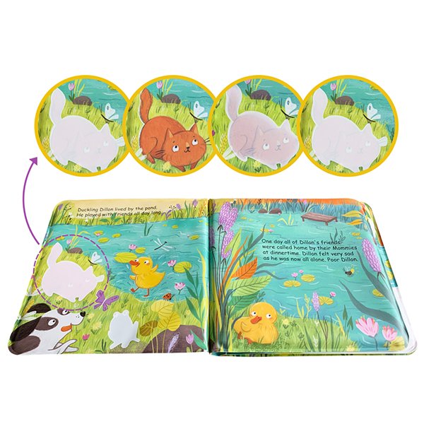 New Design Esummi Water Coloring Baby Bath Book with Toys, Funny Animal Bath Toys Set with Educational Books