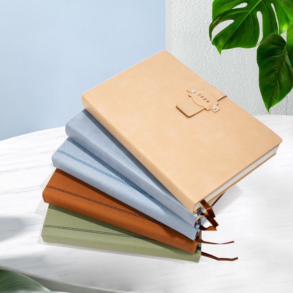 2024 Leather Journals a4 notebook with pen Travel A5 Writing note book Leather Hardcover Journal Diary Notebook