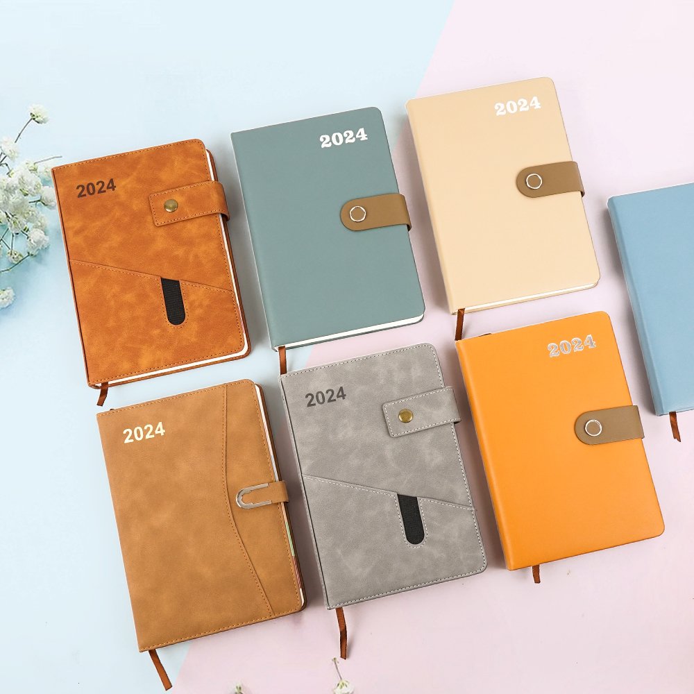 2024 Leather Journals a4 notebook with pen Travel A5 Writing note book Leather Hardcover Journal Diary Notebook