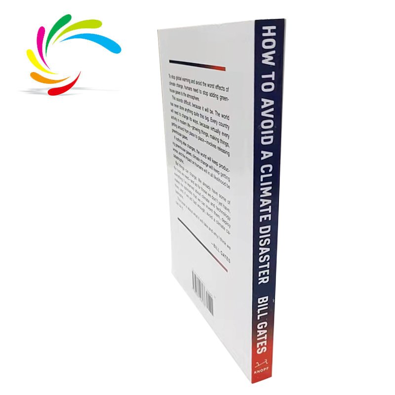 2022 New arrival softcover book light yellow paper stock English science books printing how to avoid a climate disaster